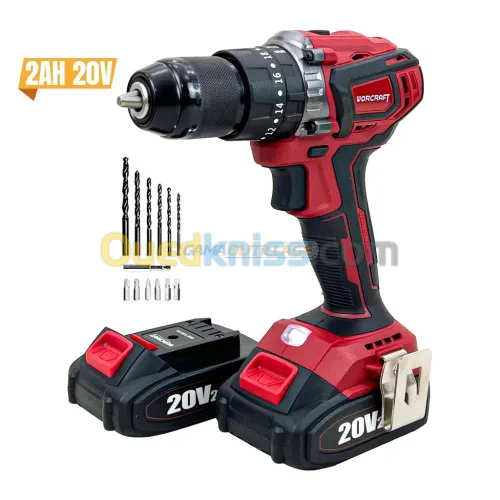 VISSEUSE PERCEUSE 2*2AH 20V BR WORCRAFT