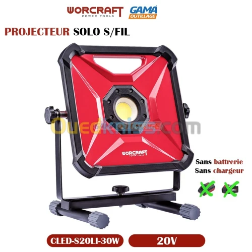 Projecteur S/FIL 20V WORCRAFT