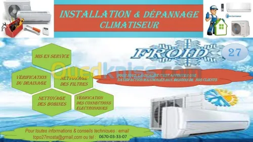 offre de service  installations & maintenances climatiseur