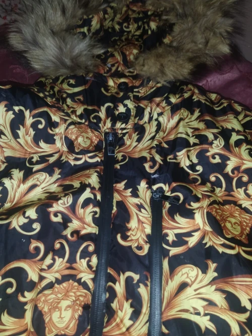 Veste doudoune versace avec capuche fourrure 