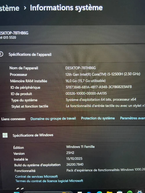 Laptop Gaming Dell g15