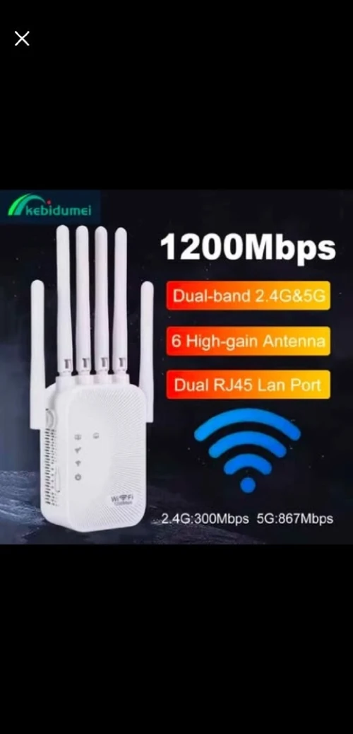 مقوي إشارة واي فاي 5G و 2.4G بقوة 1200Mbps الأصلي (Wi-Fi Extender)