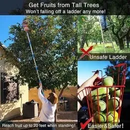 عصا قطف الفواكه الطويلة (Fruit Picker Tool)