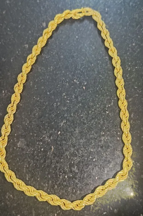 Collier italien en or et gourmettes سنسلة ايطالية مطبوعة 750 تاع ذهب