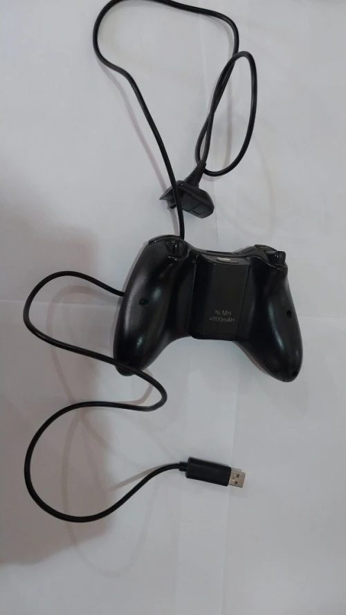 Manette Xbox 360 avec fil + batterie arrière