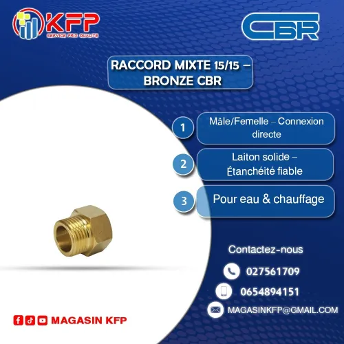 Raccord Mixte Bronze 15/15 CBR