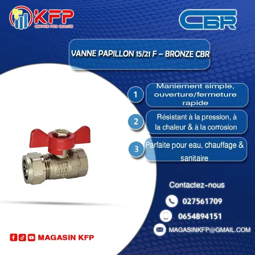  VANNE PAPILLON MC 16 15/21 FEM (CBR)  DISTRIBUTEUR OFFICIEL