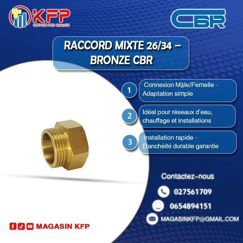 Raccord Mixte Bronze 26/34  CBR