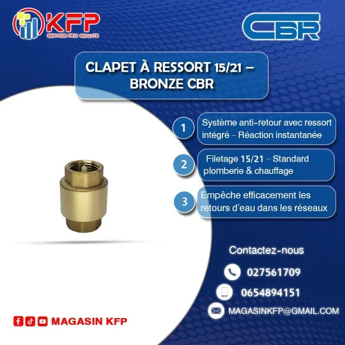 CLAPET A RESSORT 15/21CBR