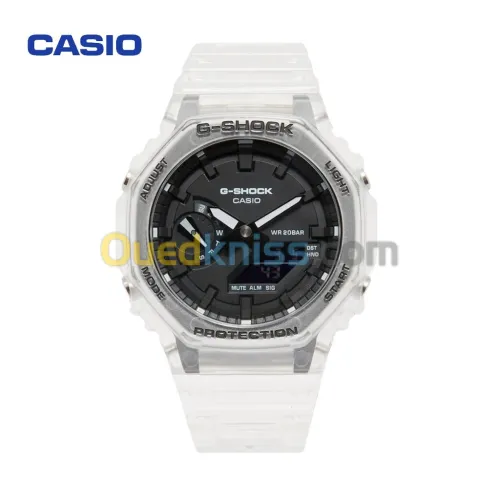Montre Casio G-Shock Transparant Blanc , Fond noir