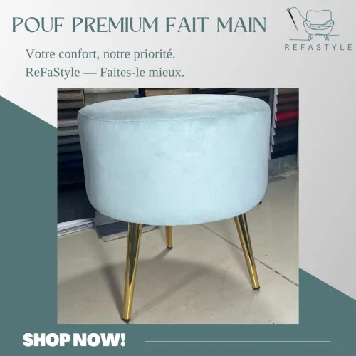 Pouf RefaStyle : 3 Pieds, 4 Pieds & 2 Places | Qualité Premium