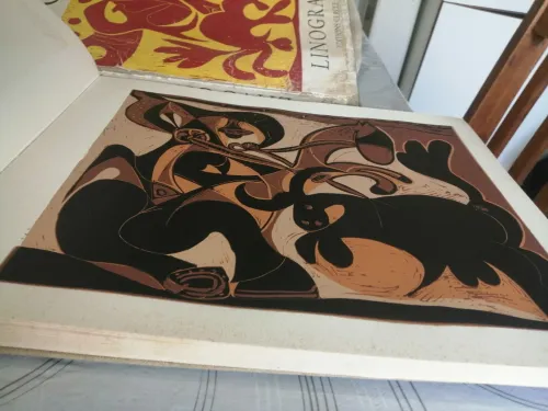 Rare 45 linogravures d'origine Picasso 