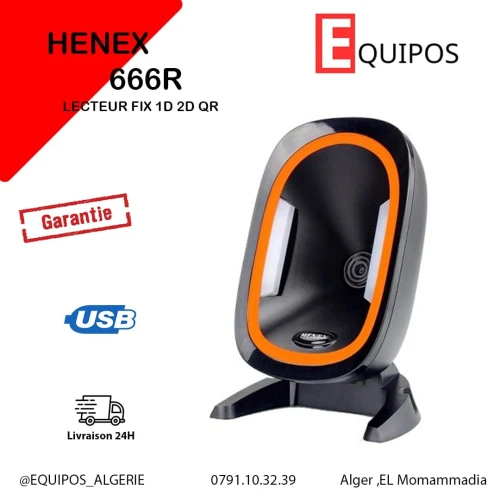 LECTEUR CODE BARRE FIX 2D HENEX 666