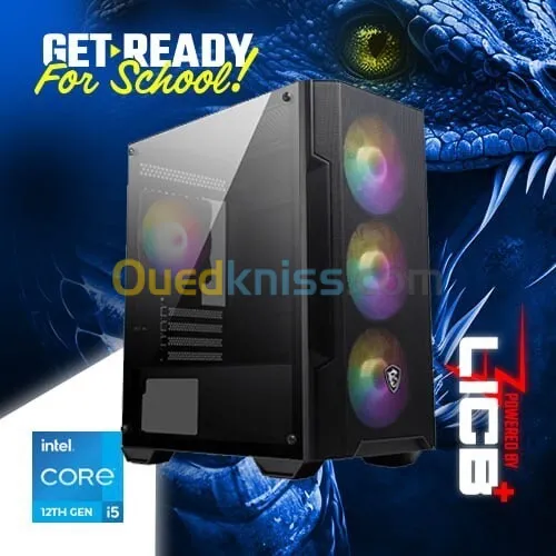PROMO RENTRÉE SCOLAIRE Pc Gamer INTEL I5 12400F / 16GB DDR4/H610/480GB SSD/RTX 3050/500W/4X RGB FANS