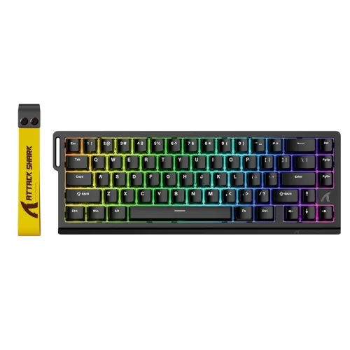 CLAVIER GAMING MECANIQUE ATTACK SHARK X68 HE, MAGNETIC SWITCH BLACK
