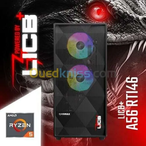  Pc Gamer AMD RYZEN5 5600 /T20/ 16GB DDR4 3200MHz /B550/256GB SSD / RTX 4060 TI/700W /3X ARGB FANS