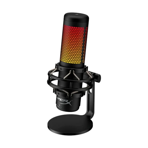 Microphone gaming HyperX QuadCast S, USB, RGB, pour PC, Mac, PS4, PS5, idéal pour le streaming, les podcasts, Twitch, YouTube et Discord.