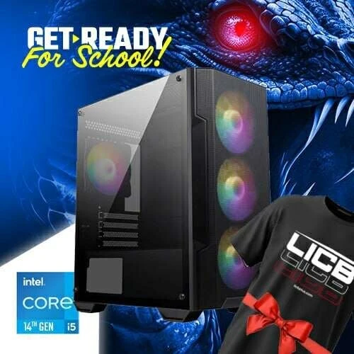 Pc Gamer INTEL I5 14400F / 16GB DDR4 /H610/256GB SSD M.2/RTX 3050/600W/4X RGB FANS/+T-SHIRT OFFERT !