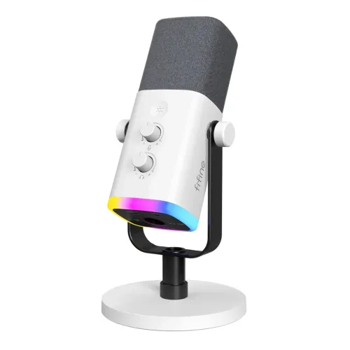 MICROPHONE USB FIFINE AMPLIGAME AM8 DYNAMIC RGB PC/PS5/PS4 WHITE