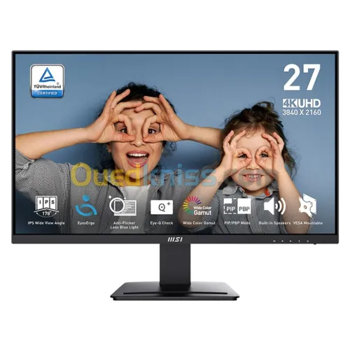 MSI PRO MP273U 27" - 4K , IPS, HDR, 4ms, Adaptive-Sync, Speakers