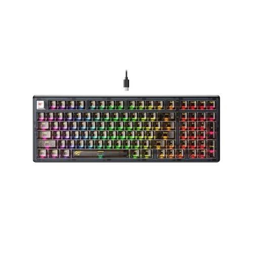 CLAVIER GAMING MÉCANIQUE HAVIT KB875L - RGB Backlit, Red Switches, 98 Keys