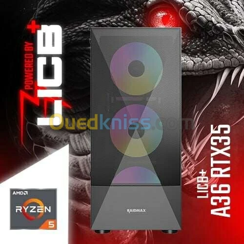 Pc Gamer AMD RYZEN5 3600 / T20 / 16GB DDR4 3200MHz / B550 / 512GB SSD M.2/RTX 3050/550W/4X RGB FANS