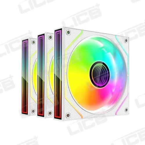 VENTILATEUR MAGMA 1236 MIRRO ARGB x3 BLANC