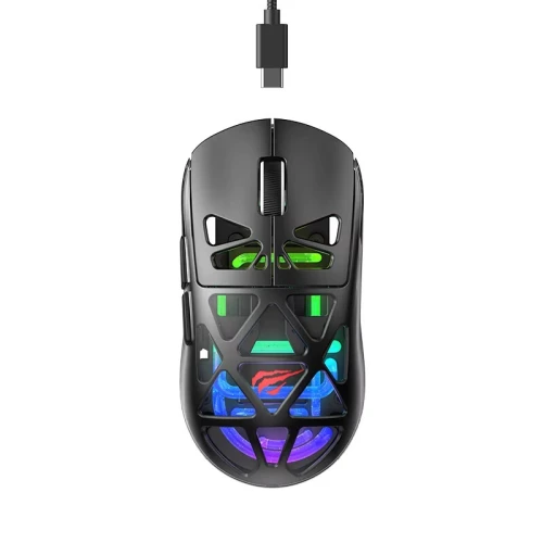 SOURIS GAMING SANS FIL HAVIT MS1044WB NOIR, tri-mode, jusqu'à 24 000 DPI