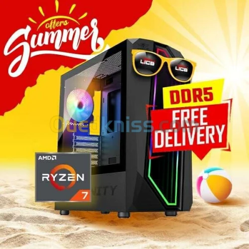 SUMMER OFFER Pc Gamer AMD RYZEN7 7700 /32GB DDR5 /B650/512GB SSD M.2/RTX 4060 TI/700W/SOG DARK