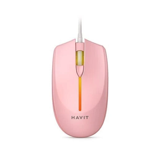 SOURIS GAMING HAVIT MS68 RGB 2400 DPI PINK
