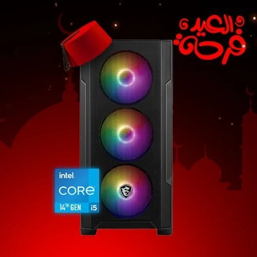 EIDIYA CONFIG PC GAMER INTEL I5 14400 / WATER COOLING / 16GB (2x8GB) DDR4 3200MHZ / B760 / 240GB SSD / RTX 5050 8GB / 500W / 4X RGB FANS