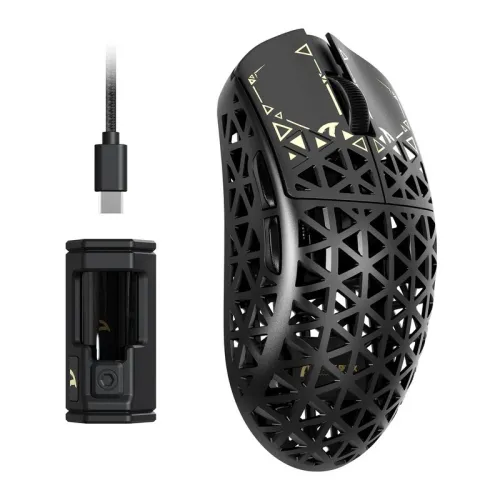 SOURIS ATTACK SHARK R5 ULTRA NOIR - Souris gaming sans fil , 8K, Carbon Fiber