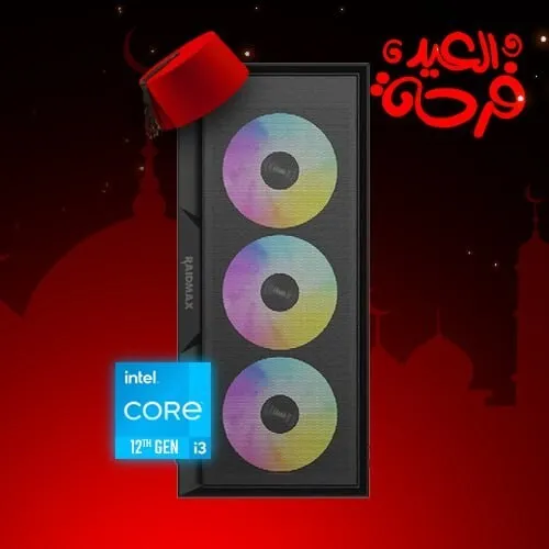 EIDIYA CONFIG PC GAMER INTEL I3 12100F / 16GB (2x8GB) DDR4 3200MHZ / H610 / 256GB SSD / RTX 3050 6GB / 600W / 4X ARGB FANS