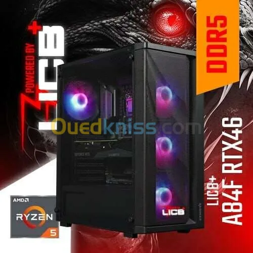 Pc Gamer AMD RYZEN5 8400F / T20 / 16GB DDR5 6000MHZ / B650 /512GB SSD M.2/RTX 4060/550W/4X ARGB FANS