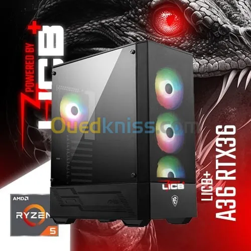 Pc Gamer AMD RYZEN5 3600 / 16GB DDR4 3200MHz / B450 / 256GB SSD M.2 / RTX 3060 / 500W / 4X ARGB FANS