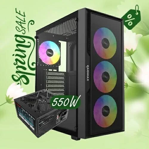PROMO KIT UPGRADE BOÎTIER RAIDMAX VECTOR V159 BLACK + ALIMENTATION RAIDMAX XTB RX-550