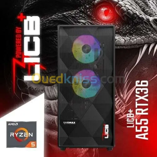 Pc Gamer AMD RYZEN5 5500 /T20/ 16GB DDR4 3200MHz /B550/ 256GB SSD / RTX 3060 /550W /3X ARGB FANS