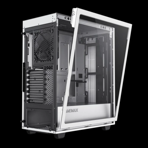 PROMO BOITIER PC GAMING mid-tower GAMEMAX Precision 2 BLANC, avec ventilateurs ARGB
