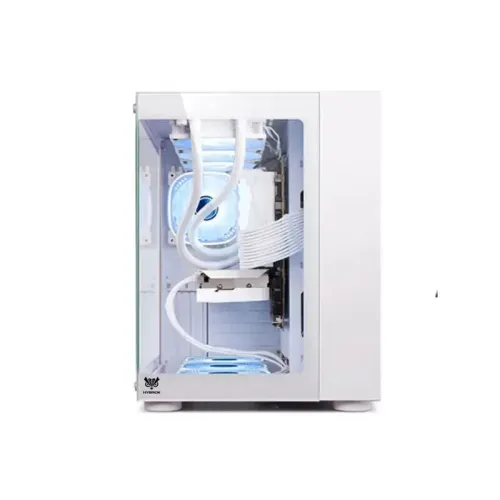BOITIER PC GAMING HYBROK TITAN EVO, 7 Ventilateurs, ARGB BLANC