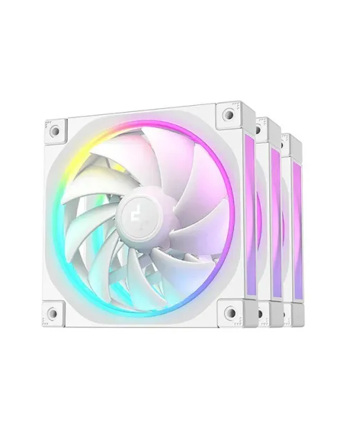 VENTILATEUR DE BOITIER DeepCool FL12 3 en 1 BLANC ARGB, 120 mm