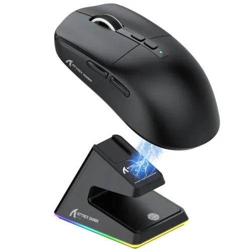 SOURIS ATTACK SHARK X6 - Souris de jeu sans fil légère, tri-mode filaire/2,4 GHz/BT5.2, 26 000 DPI NOIR
