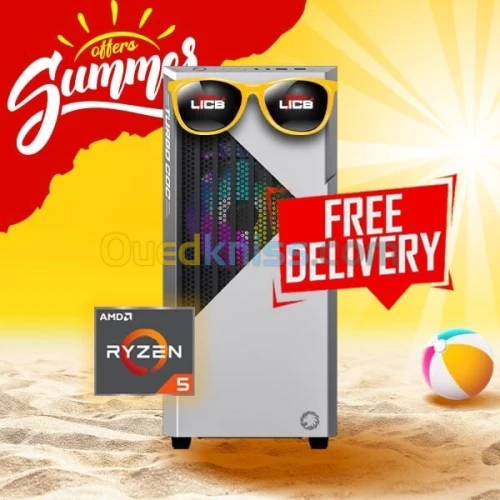SUMMER OFFER Pc Gamer AMD RYZEN5 8400F/16GB DDR5/B650/512GB SSD/RTX 3060/600W/GAMEMAX BLANC