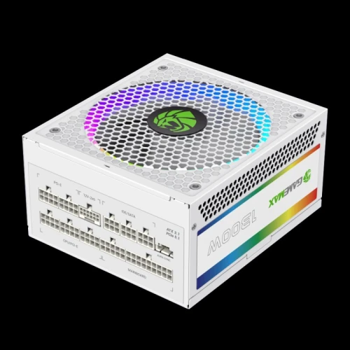ALIMENTATION GAMEMAX RGB SMART 1300W, ATX3.0/3.1, PCIe5.0/5.1, 80PLUS PLATINUM BLANC
