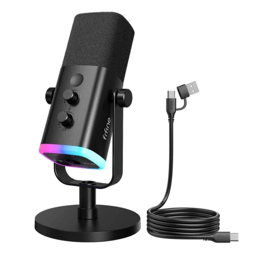 MICROPHONE FIFINE AMPLIGAME AM8 DYNAMIC RGB BLACK