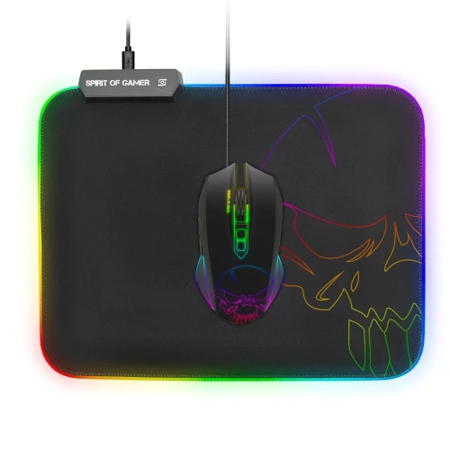 PROMO TAPIS DE SOURIS SPIRIT OF GAMER SKULL RGB M