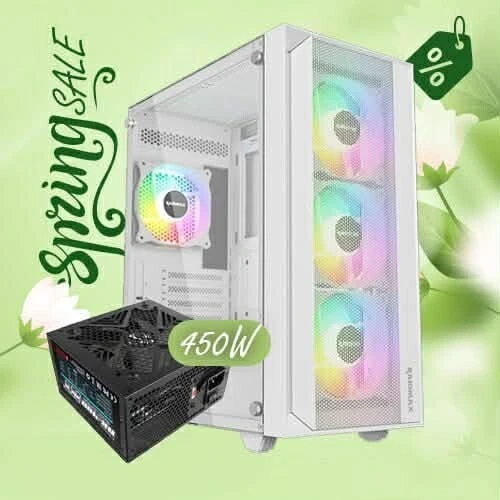 PROMO KIT UPGRADE BOÎTIER RAIDMAX VECTOR V100 WHITE + ALIMENTATION RAIDMAX XTB RX-450