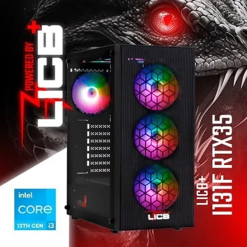 Pc Gamer INTEL I3 13100F / 8GB DDR4 3200MHz / H610 / 256GB SSD / RTX 3050 / 550W / 6X RGB FANS