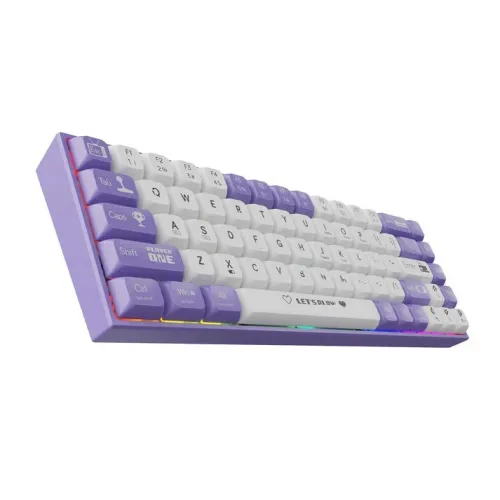 PROMO RAMADAN CLAVIER GAMING MÉCANIQUE AJAZZ AK680 - RGB Backlit, Red Switches, 68 Keys VIOLET