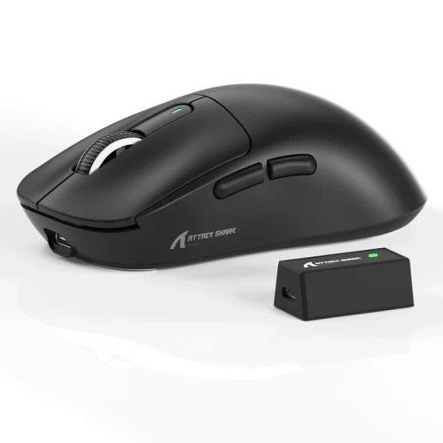 SOURIS ATTACK SHARK X3PRO NOIR - 4K/8K avec trois modes de connexion (filaire/2,4 GHz/BT), 26 000 DPI, capteur optique PAW3395, batterie longue durée