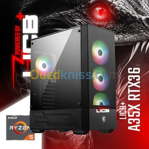 Pc Gamer AMD RYZEN5 3500X/COOLER MASTER/16GB DDR4/B450/256GB SSD M.2/RTX3060/500W/4XARGB FANS
